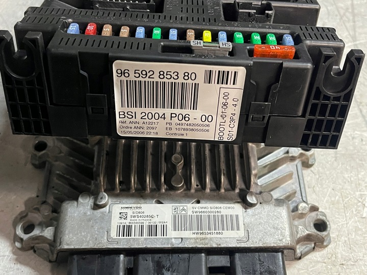 фото №4, Набор стартовый компьютер citroen c3 i 1,4 hdi 9660300280 9653451880