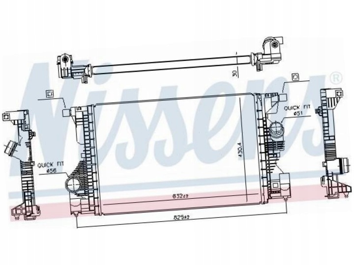 фото №2, Интеркулер mercedes cla c118 1.3 2.0 x118 1.3 2.0 glb 1.3 2.0 gla 1.3 2.0
