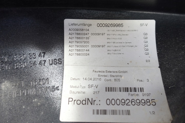 фото №13, Бампер перед переднє mercedes s купе w217 a2178803347