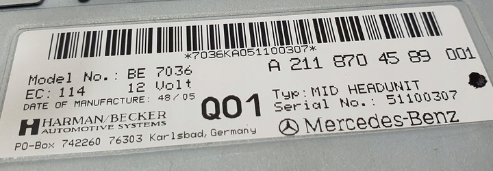 фото №6, Радио навигация becker mercedes w211 2118704589001