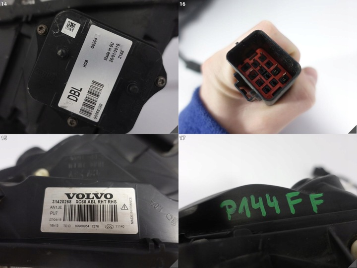 фото №15, Volvo xc60 1 покоління рестайлінг 13-17 лампа ксенон поворотний праві перед європа
