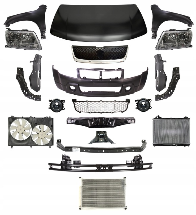 фото №1, Grand vitara 05-10 перед капот бампер pas лампа