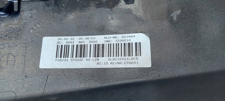 фото №6, Бампер перед bmw 3 f30 f31 sport line 11-15 lak: a83