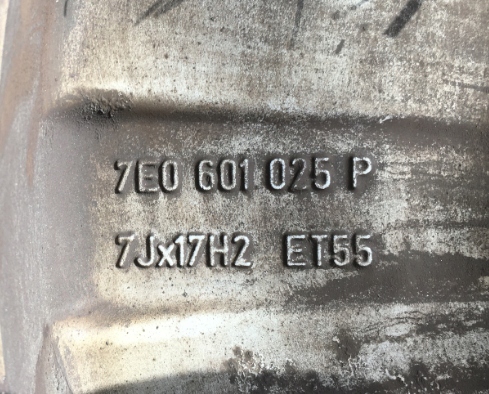фото №10, Volkswagen vw t5 7e0 алюминиевый диск 5x120 et55 7x17 дюймов 7e0601025p
