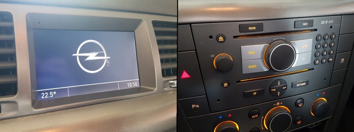 фото №3, Радио cd 70 навигация + цветной дисплей + блютуз / opel vectra c signum