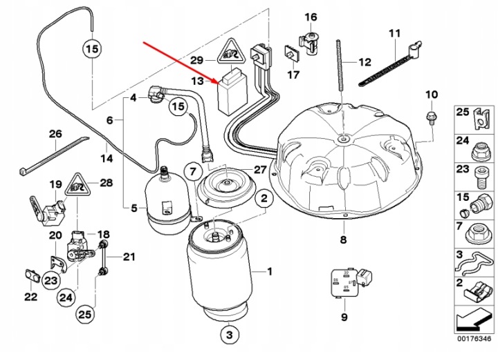 фото №9, Bmw x5 e53 блок керування  підвіски пневматичної  ecu 37146773999 6773999