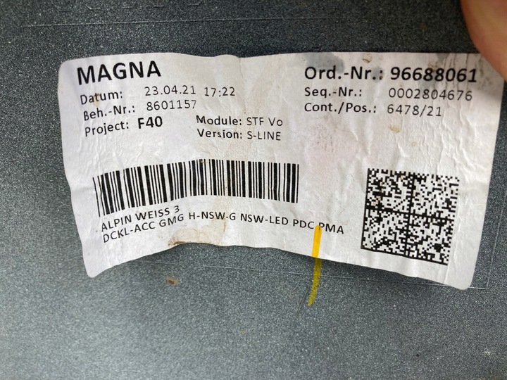 фото №15, Бампер перед переднє bmw 1 f40 sport line 19- оригінальний номер