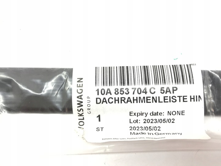 фото №8, Планка крышная правая vw id.3 19-23r. 10a853704c оригинал новая