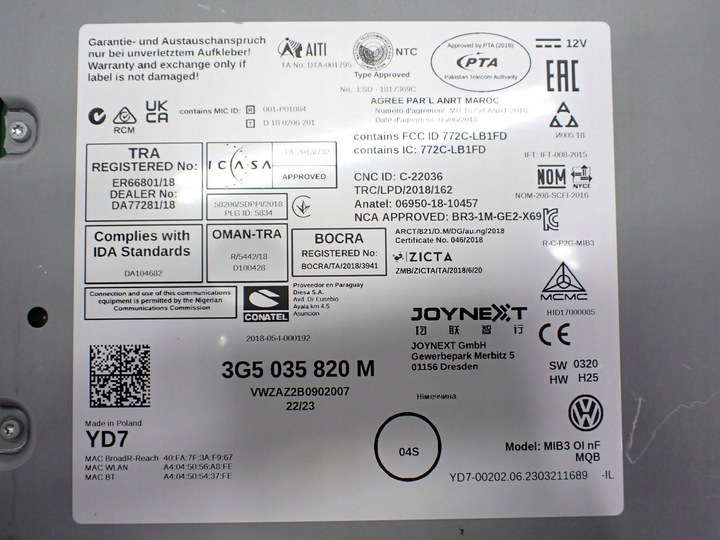 фото №12, Навігація навігація радіо дисплей заводська оригінал vw polo 2g vi 23r