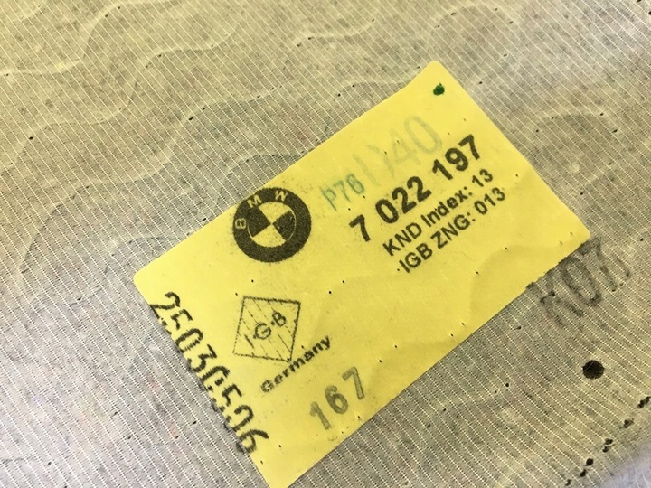 фото №12, Килимок обігріву спинка сидіння лівий зад bmw e65 e66