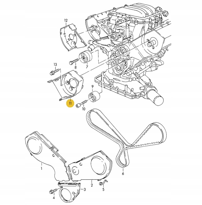 фото №1, Захист розподільний вал ремінь audi 100 a6 c4 a8 cabrio купе 2.6 2.8 078109145b