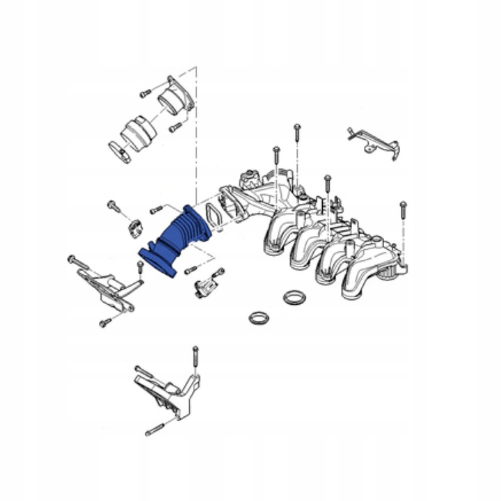фото №6, Труба коллектора впускного ford c-max 1.6 tdci focus c-max focus ii 1.6 tdci