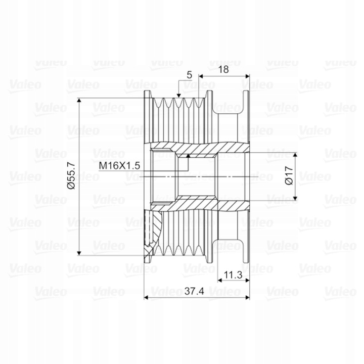 фото №13, Valeo 588034 генератор - сцепление jednokierunkowe