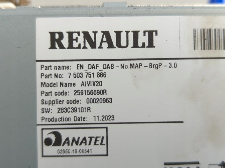 фото №7, Магнитола магнитола renault kangoo 3 2023 259156690r