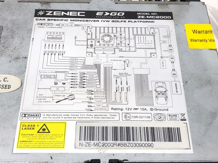 фото №5, Радио навигация vw golf v zenec ze-mc2000