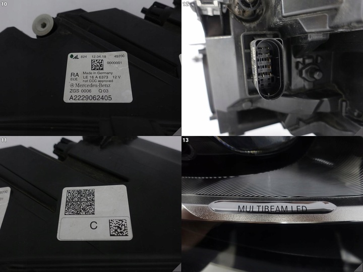 фото №11, Mercedes s-klasa w222 рестайлінг 17-20 лампа повний led multibeam права нічне бачення