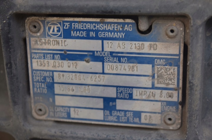 фото №9, Коробка передач zf 12 as 2130 td man tga tgx tgs
