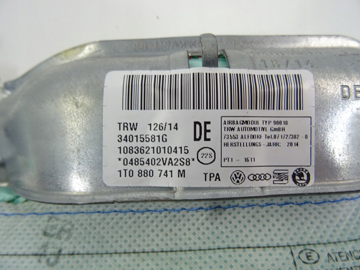 фото №11, Vw touran рестайлінг шторка повітряна ліва 1t0880741m 2010-2015 оригінал