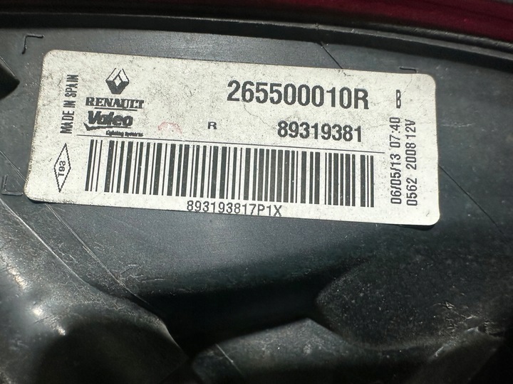 фото №9, Renault megane iii універсал лампа задня права 265500010r
