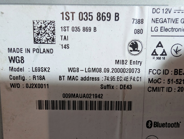 фото №8, Skoda citigo 1st радио 1st035869b