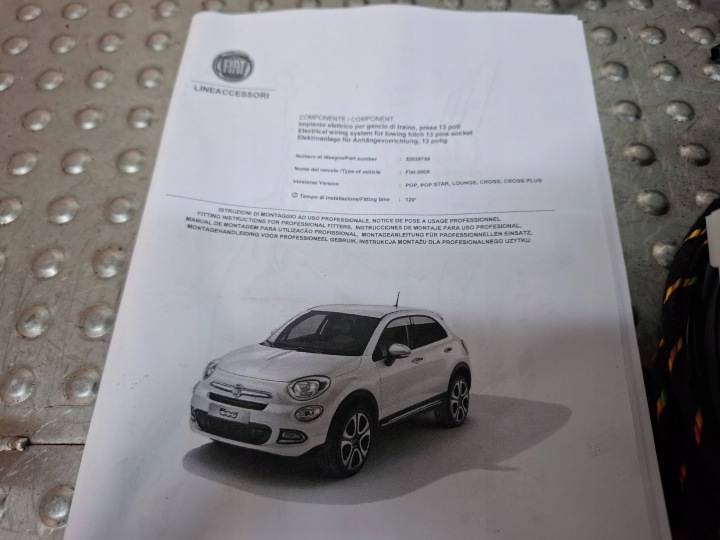 фото №8, Жгут фаркоп kpl блок управления  штекер 13 pin 52028758 fiat 500x oem номер