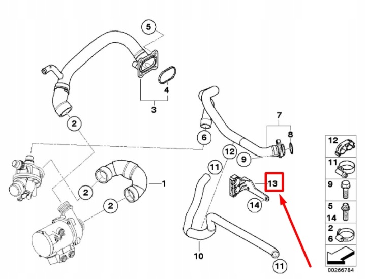 фото №10, Тримач шланг рідини охолоджуючої bmw z4 roadster e89 11537545387 7545387