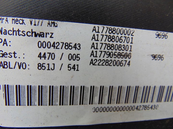 фото №15, Бампер зад mercedes a177 w177 amg a1778800002