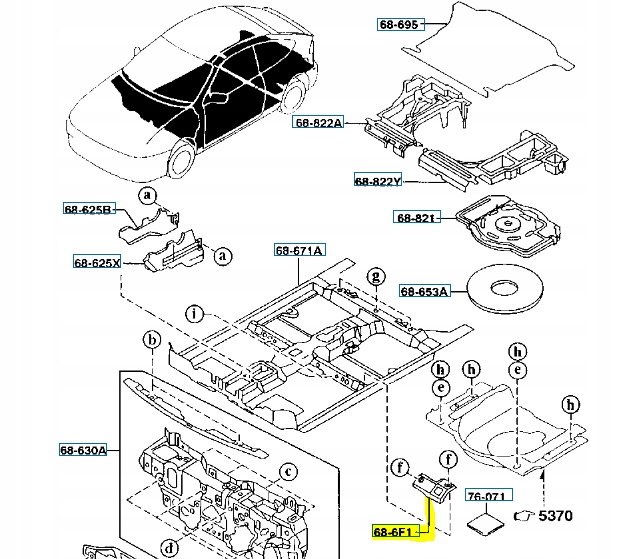 фото №8, Открывание рамки левая mazda 323 оригинальный номер bc1d-68-6fxc