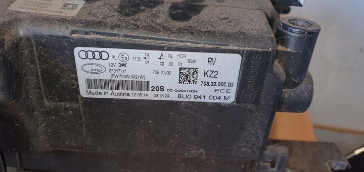 фото №6, Audi оригінальний номер 8u0941004m лампа передня p