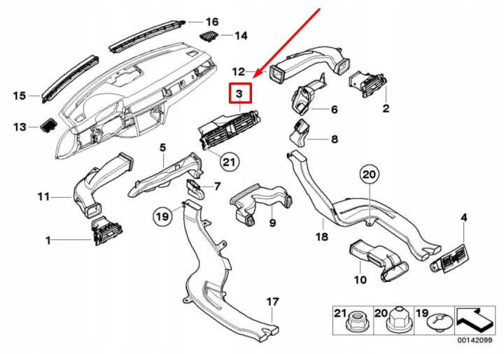 фото №6, Bmw 3 e90 консоль средняя торпедо раздаточная воздуховод воздуха 64229130458