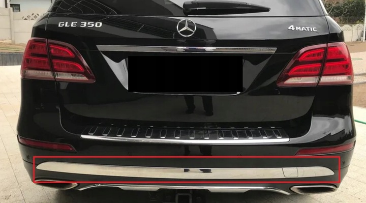 фото №16, Mercedes gl 2012-2015 gle 2015-2019 x166 w166 планка+ заглушка хром зад оригінальний номер
