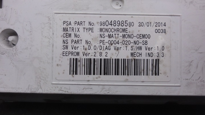 фото №6, Peugeot 5008 3008 14r спідометр  9806268180 європа