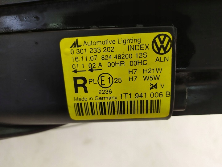 фото №8, Лампа правый перед volkswagen touran 1t1941006b