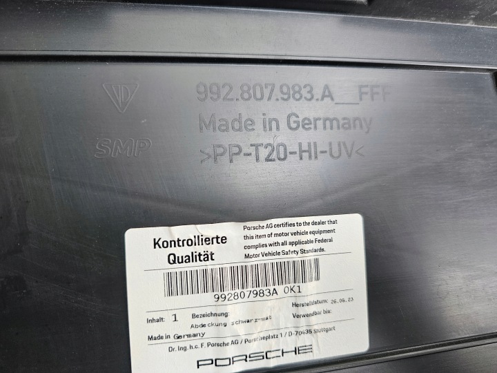 фото №6, Porsche 992 911 накладка бампера зад спойлер 992807983a