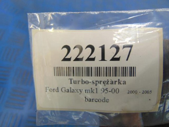 фото №10, Ford galaxy mk1 рестайлінг 1.9tdi turbo-sprężarka 038253019n