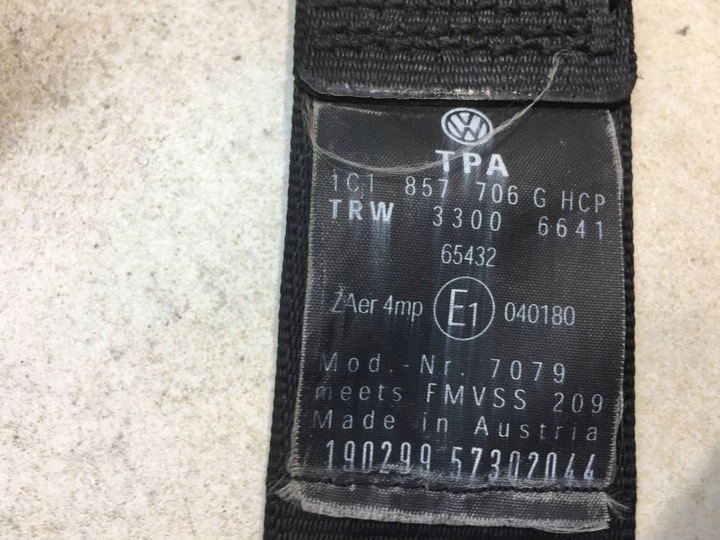 фото №6, Pas безпеки праві перед new beetle