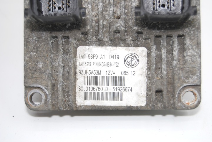 фото №7, Блок управления  компьютер ecu двигателя lancia ypsilon 1,2 iaw 5sf9.a1 d419 5sf9a1
