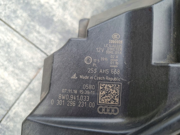 фото №13, Audi a4 s4 rs4 b9 8w0 8w лампи перед повний led 8w0941033 8w0941034
