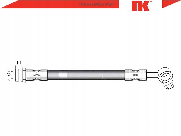 фото №3, Шланг тормозной elast. hyundai зад i10 1,1-1,2