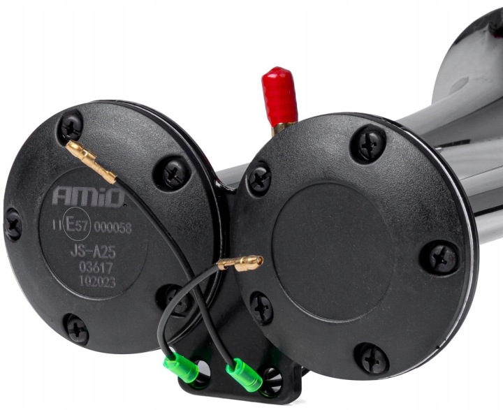 фото №10, Клаксон сигнал звуковий fanfara подвійна хром 12v 24v amio-03617