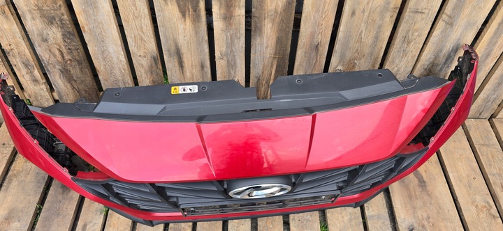 фото №13, Hyundai i20 iii бампер переднє комплектний решітка решітка радіатора r3w червоний