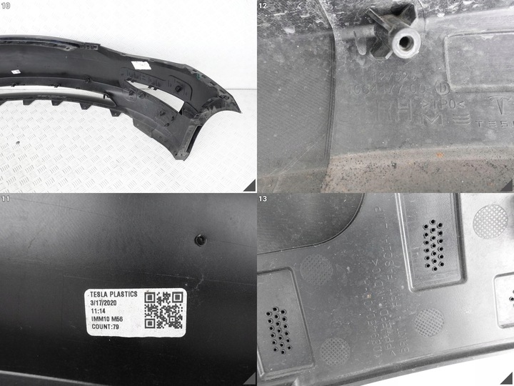 фото №11, Tesla модель 3 17- бампер перед 6xpdc