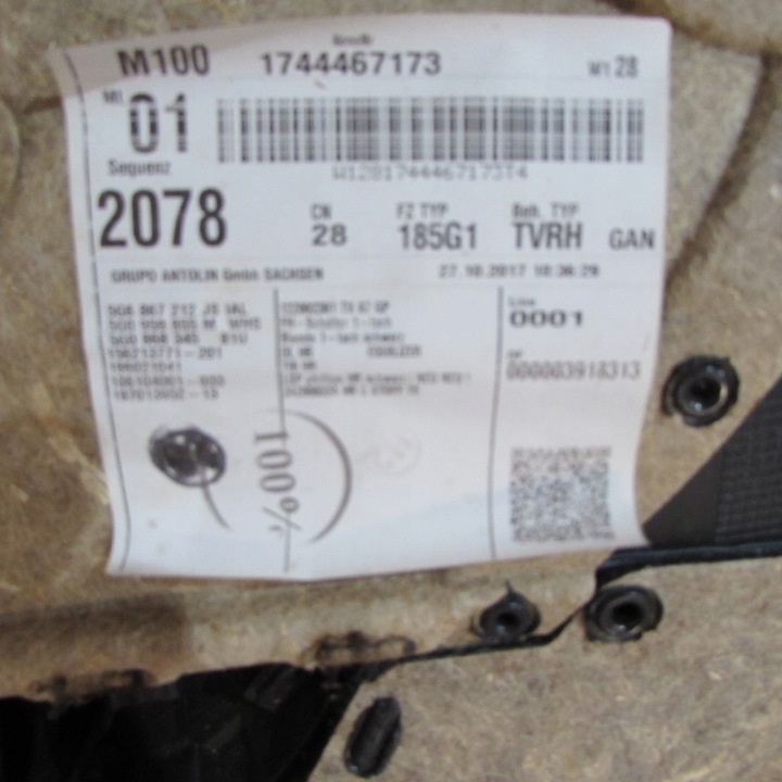 фото №11, Vw golf vii 7 оббивка боковина двері праві зад