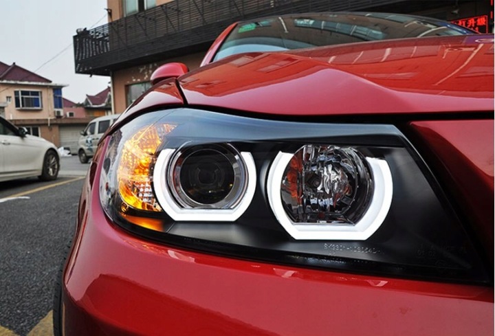 фото №11, Bmw 3 e90 2005-2008 лампы передние фары перед кольца led 3d ксенон d1s