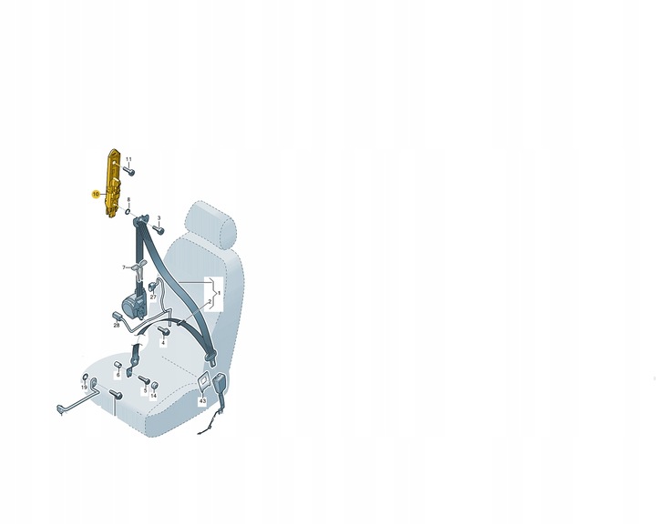 фото №12, Ползунок регулировка ремней audi a3 golf 8v0857819 aso