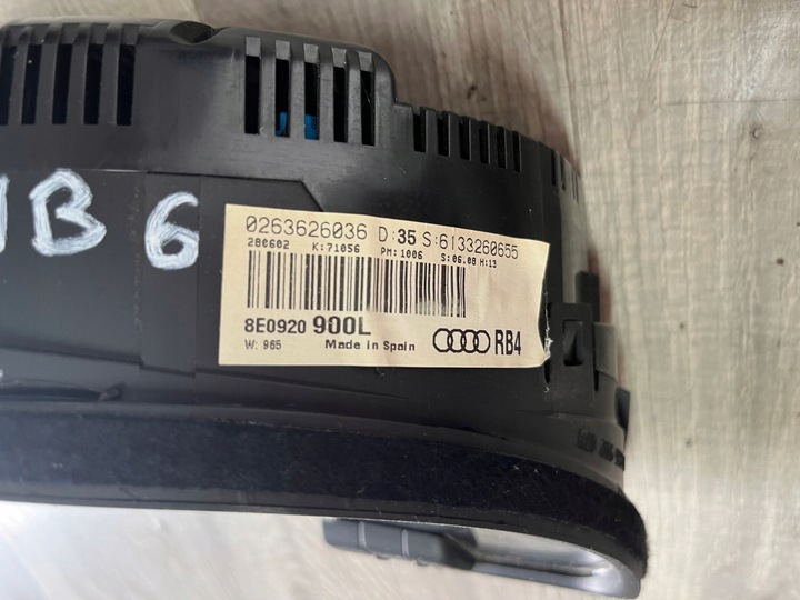 фото №6, Audi a4 b6 2.0 спідометр  прилади європа 8e0920 900 l