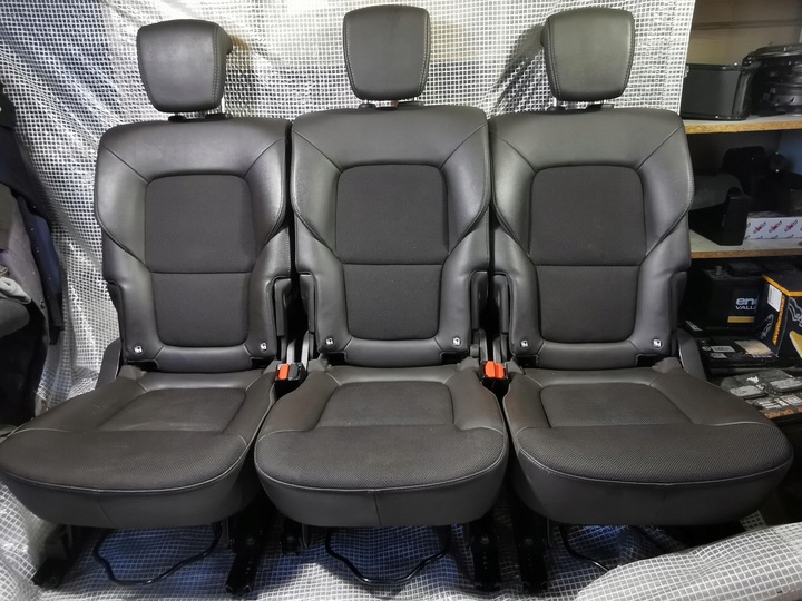 фото №11, Renault espace v 5 14-19 сидіння зад задні напівшкіра підігрів 3 штуки 2gi ряд