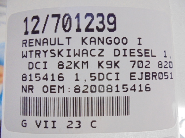 фото №8, Renault kangoo i инжектор 8200815416 1,5dci ejbr05102d h8200421897