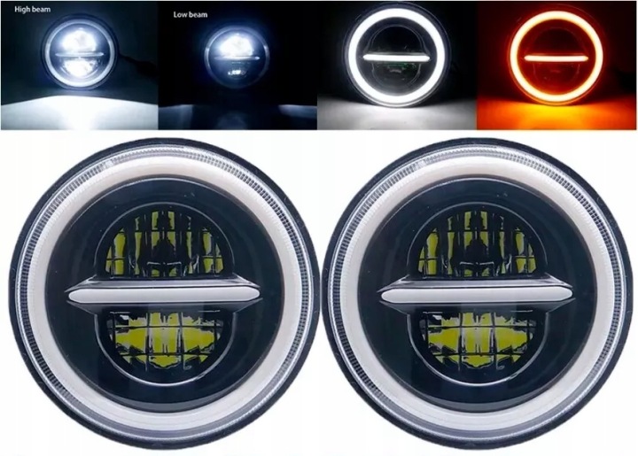 фото №9, Фара передняя 7" полный led q 1штуки ford, chevy, mercedes, volkswagen, keenwo
