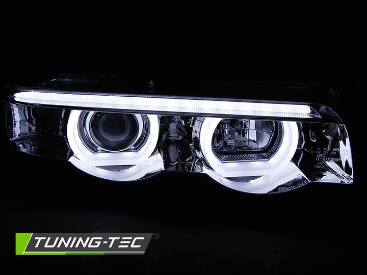 фото №2, Лампы передние фары soczewkowe кольца 3d led хром do bmw e38 94-01
